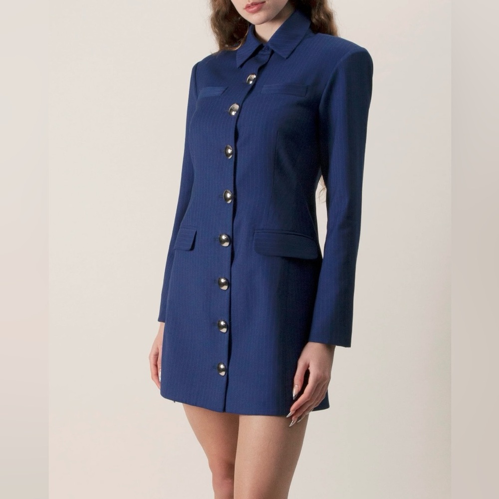 Elegant Navy Blue Women's Dress